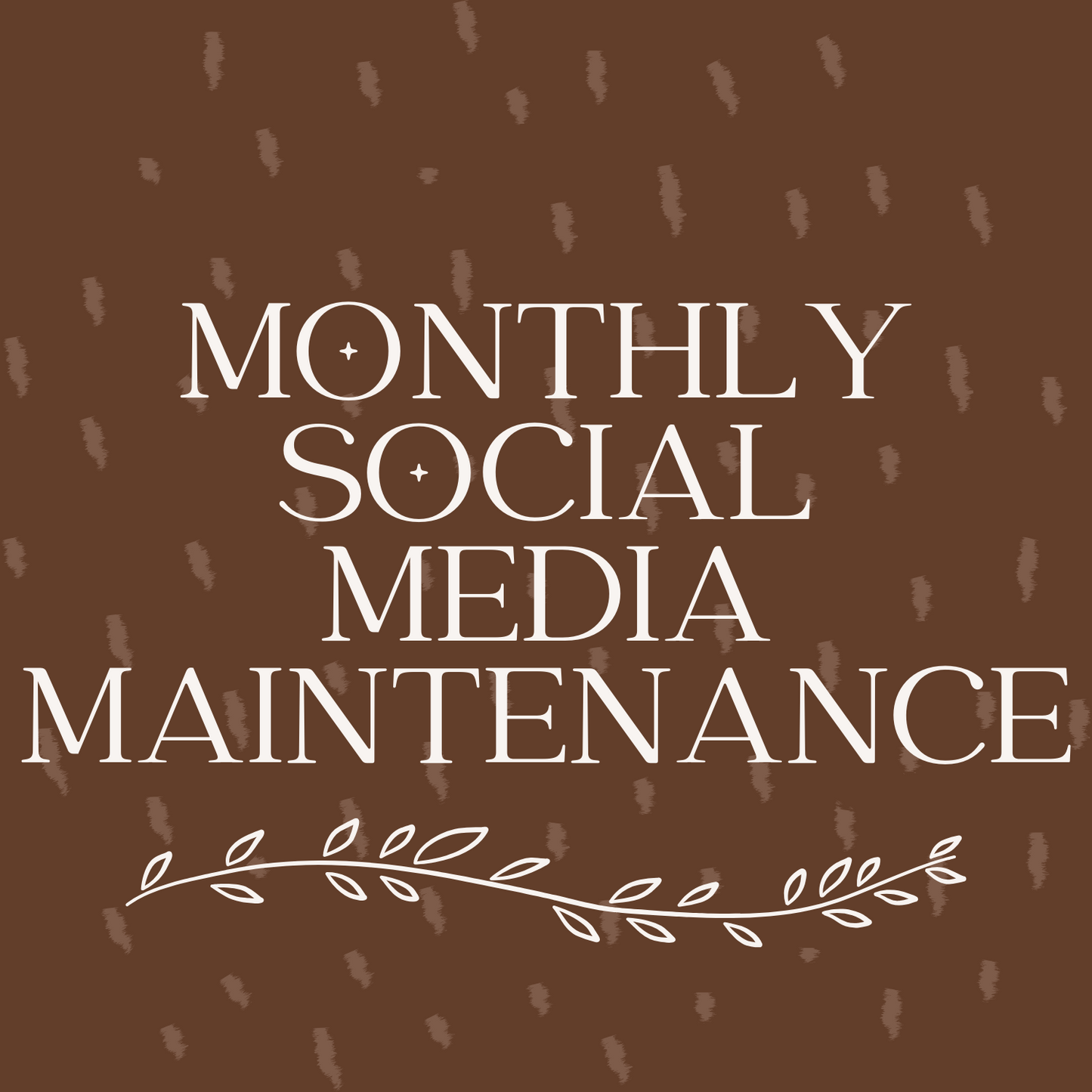 Monthly Social Media Maintenance